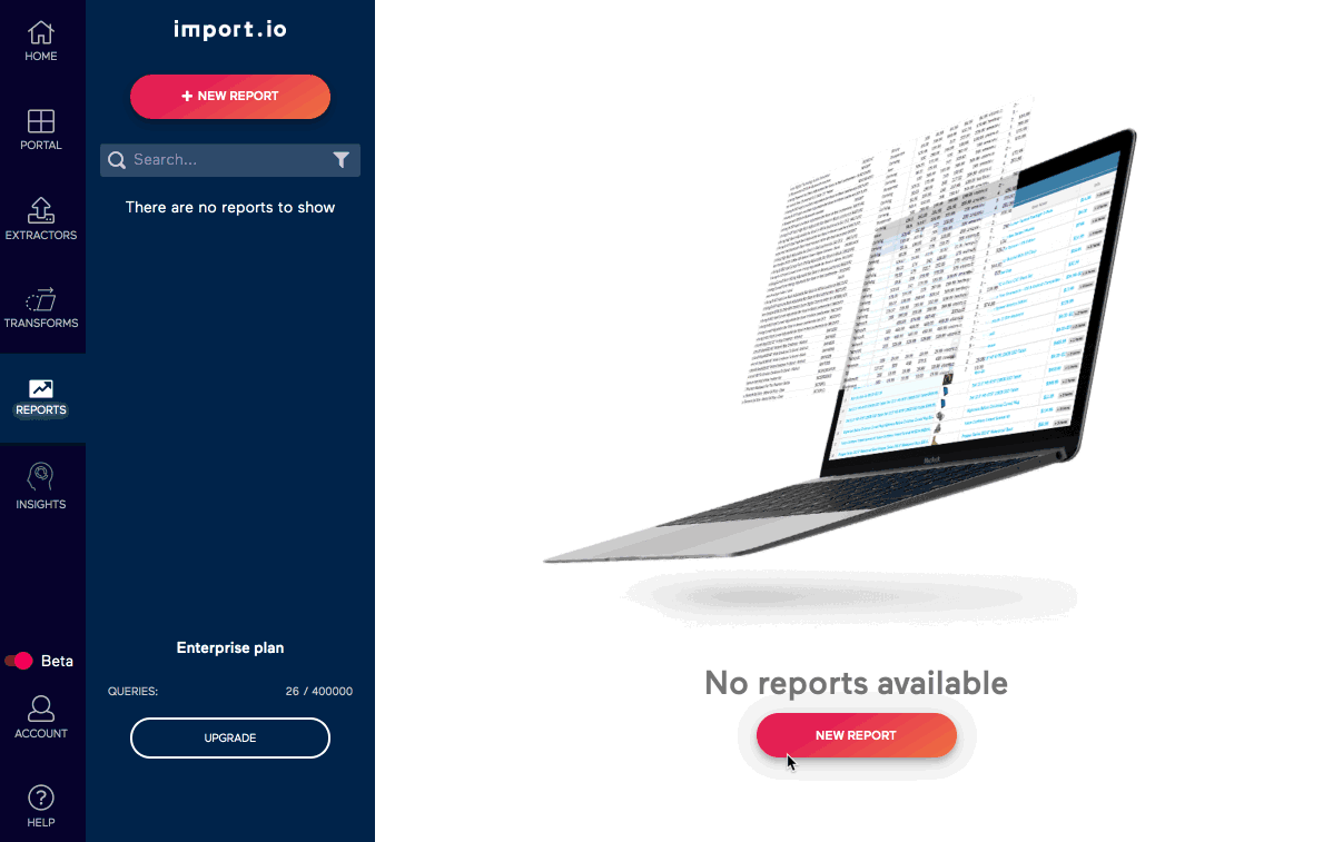 Old Import.io Create A Data Report Example