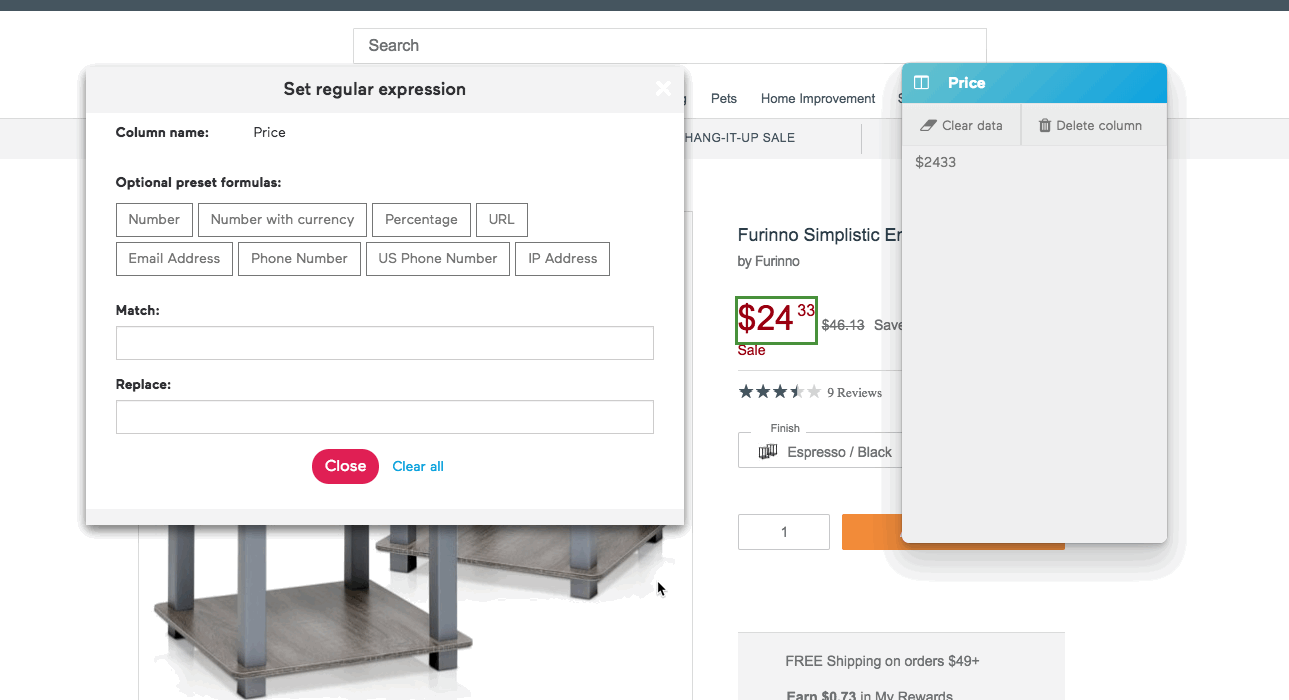 Old Import.io Regex Transform Example