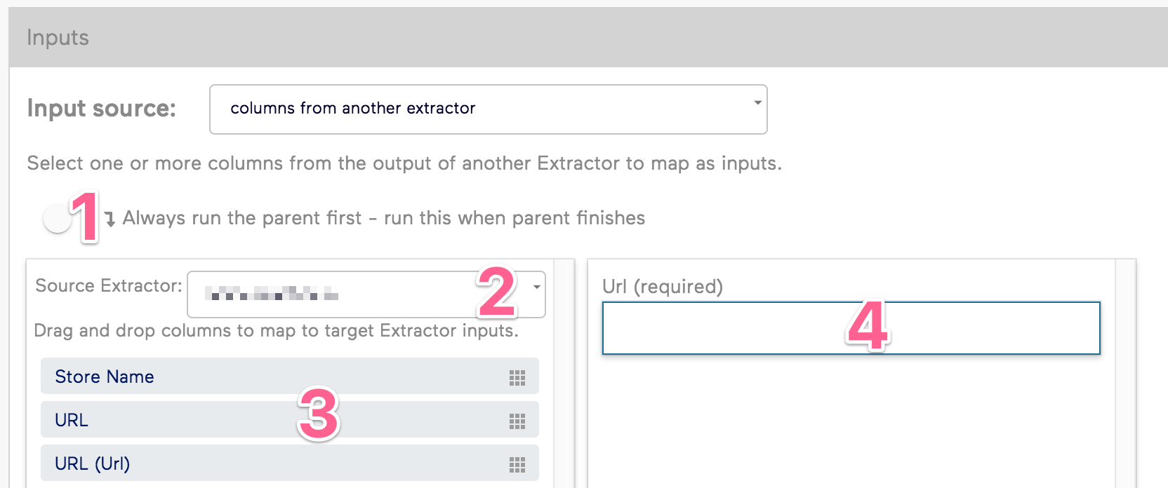 Old Import.io Numbered Input Page