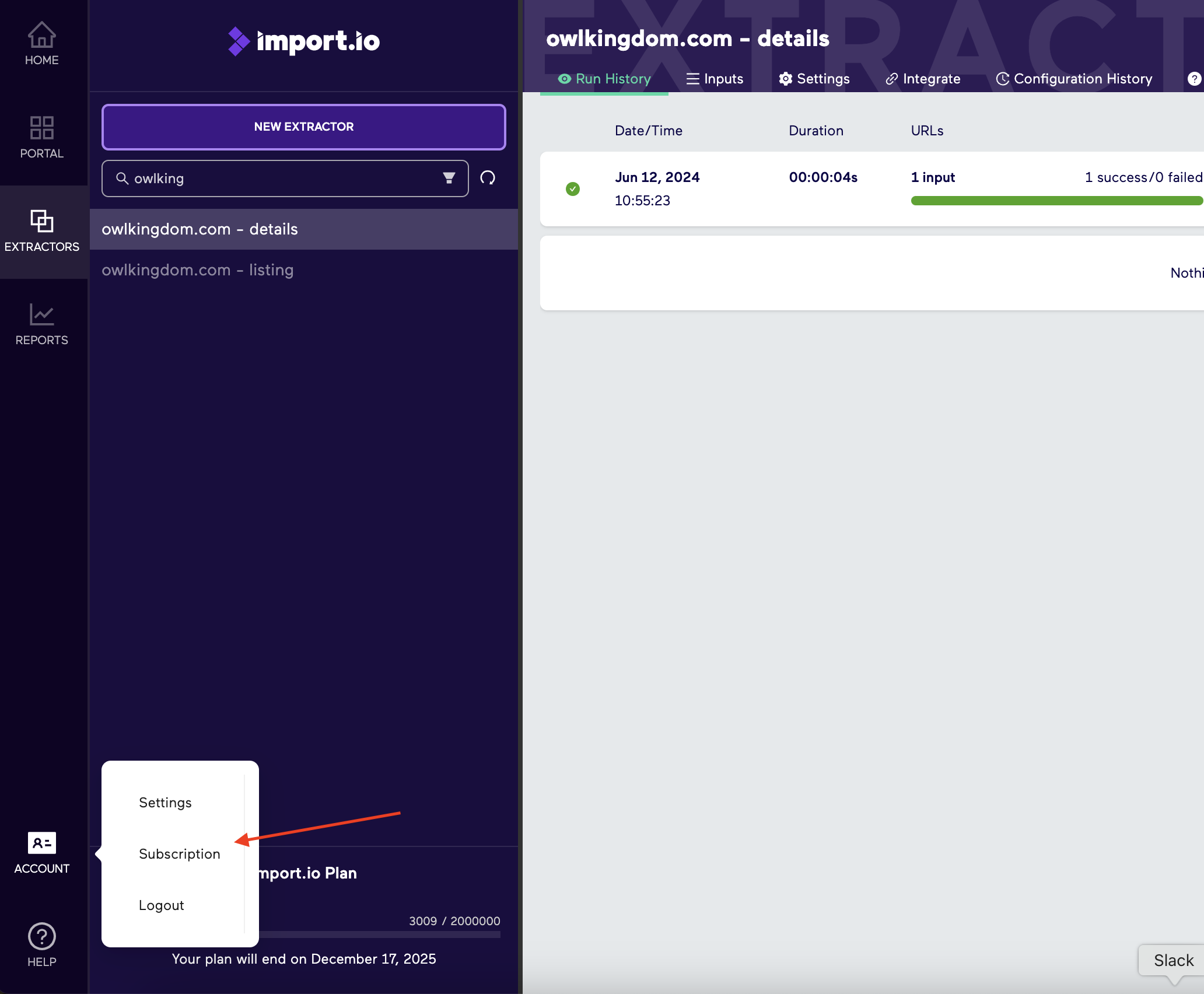 Subscription Location