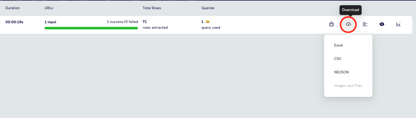 Download Output Location Example