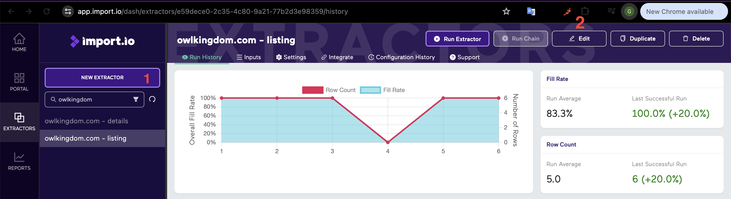 Numbered Main Dashboard