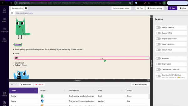 Extractor Reartange Columns