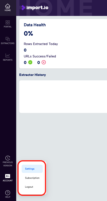 Settings Button Location