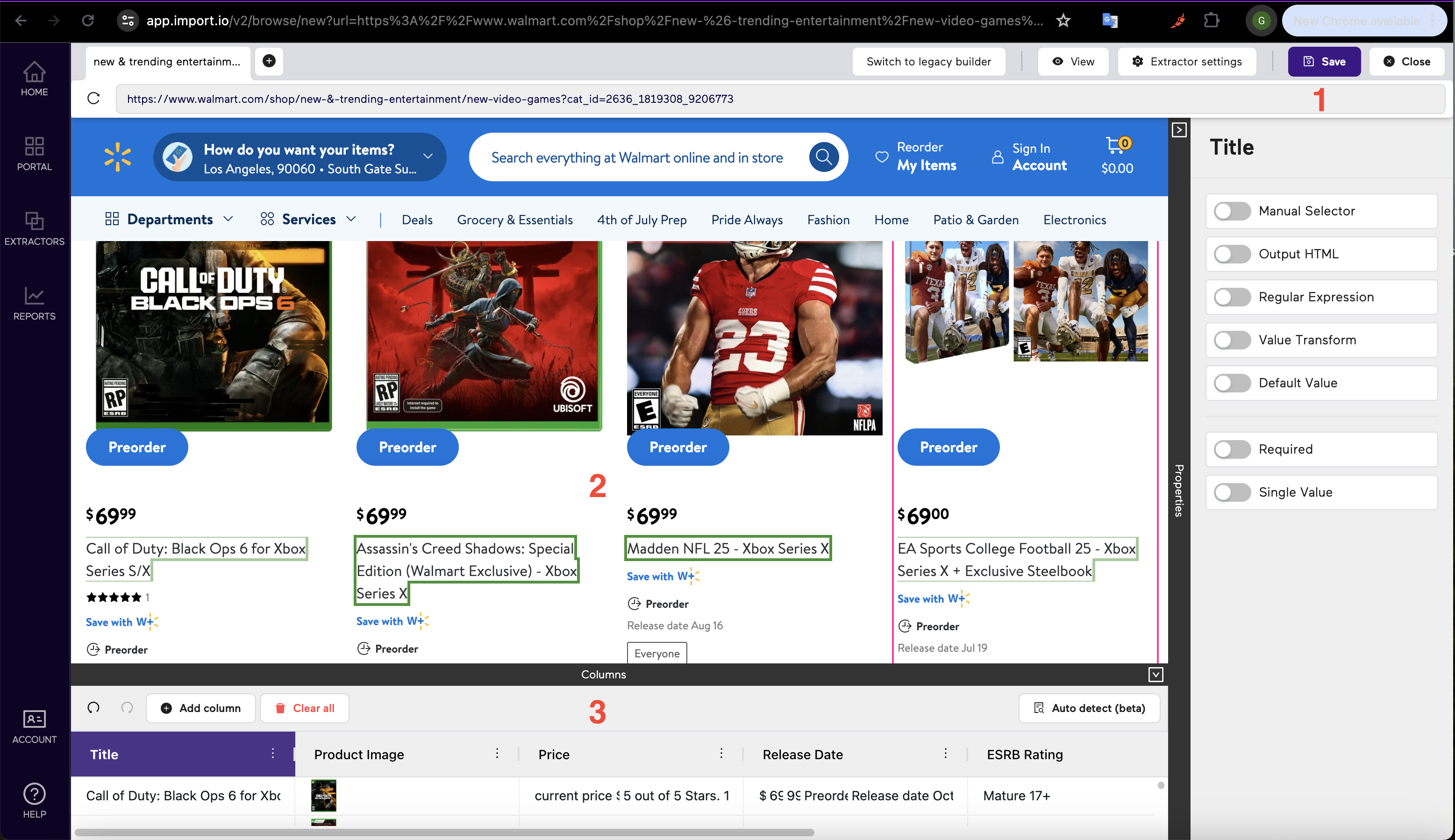 Walmart Data Extraction Example
