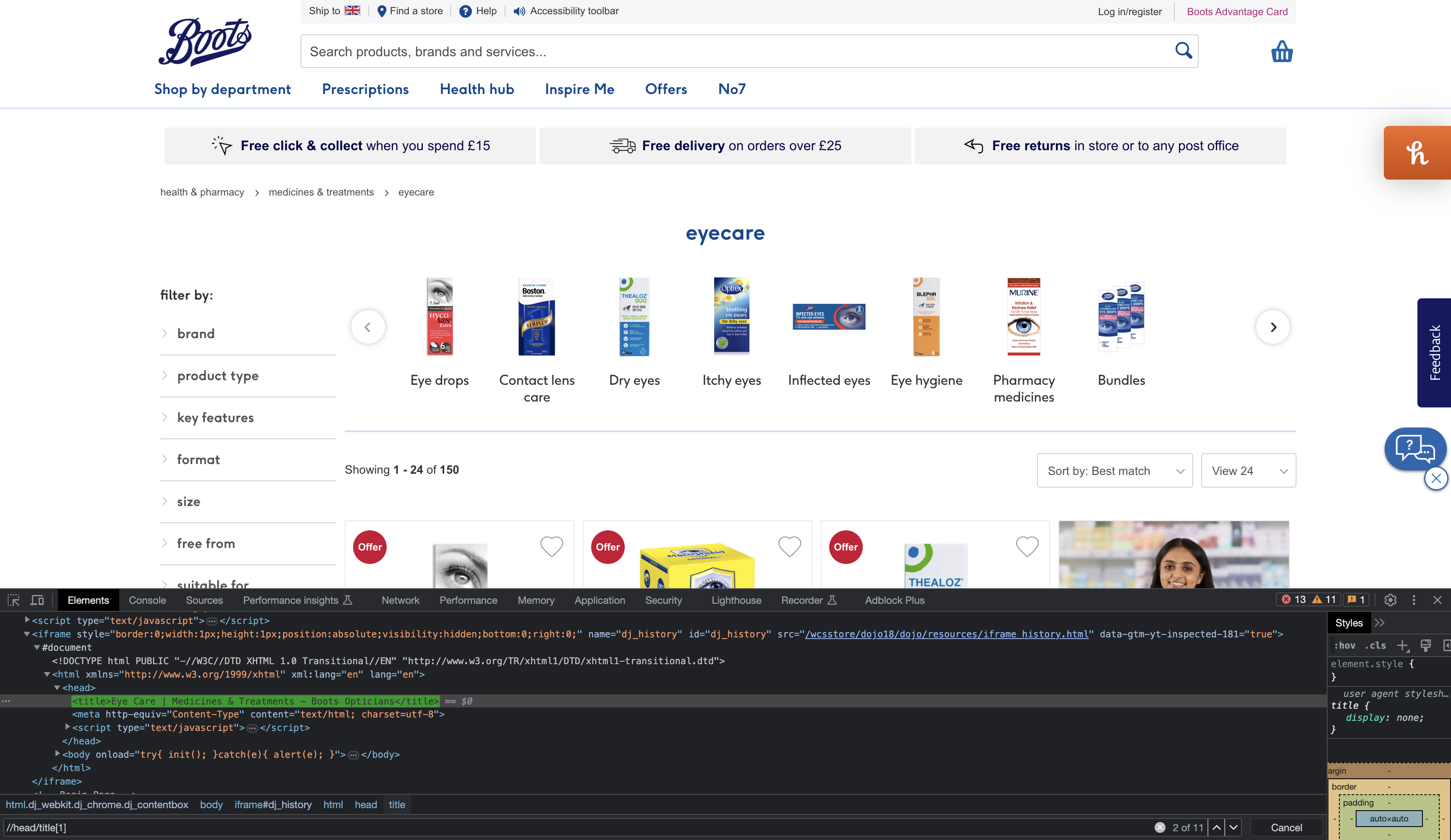 Website Element Example